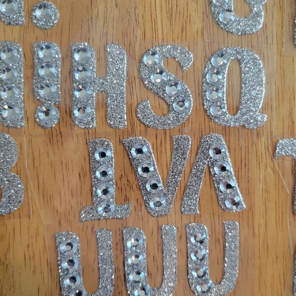 Glitter and bling craft letter stickers